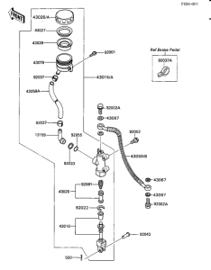 ZX600 Задний тормозной цилиндр