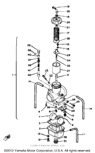 YZ465H Карбюратор