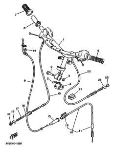 CY50 CY50D Рулевой рычаг и кабель