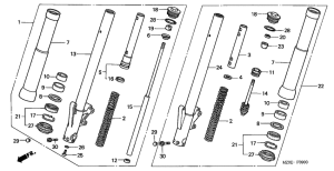 GL1500CD Вилка передней оси