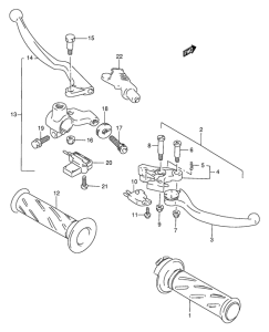 GSF250 Рулевой рычаг