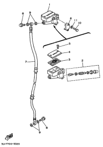 XV250S Главный тормозной цилиндр