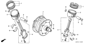VTX1800C Crankshaft / piston