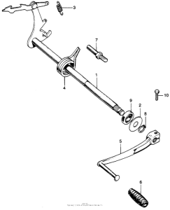 CL175 Gearshift spindle + change pedal