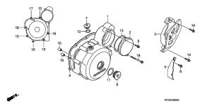  Крышка картера левая