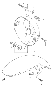 GSF250 Переднее крыло