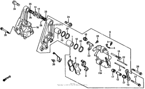CX650 Передний суппорт
