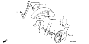 NX650 Front fender /  front disk cover