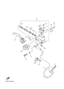 WR400F Главный тормозной цилиндр
