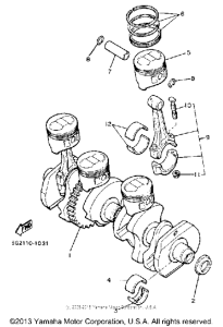 XJ750MK Crankshaft-piston