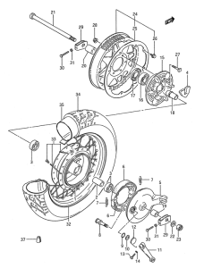 LS650 Rear wheel complete assy