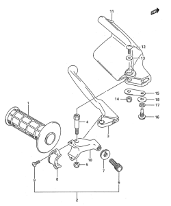 RMX250 Left knuckle cover