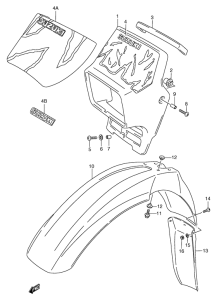 TS125 Headlamp cover  front fender