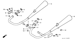 CB125T Глушитель
