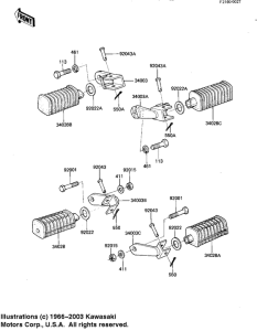 KZ1100 Подножки