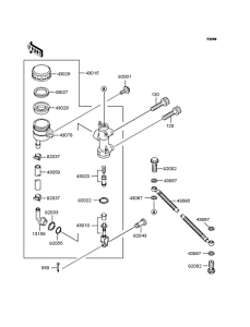 ZR400 Задний торм цилиндр