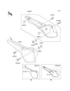 KX60 Side covers(kx60-b10 / b11)