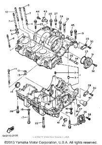 XJ650RJ Картер двигателя