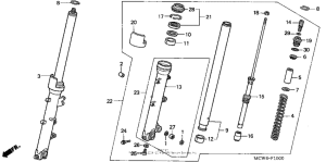 VFR800 (ABS) Передняя вилка
