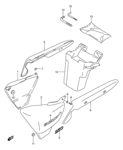 GZ250 Обтекатель задний