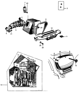 CA77 Air cleaner + tool set