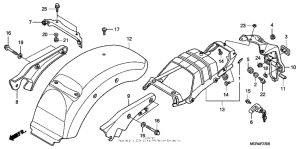 VT750DCA A Задний бампер