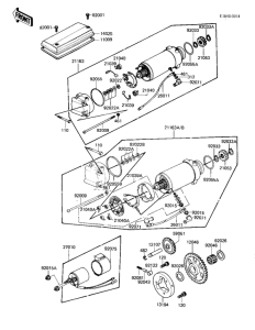 KZ750 Starter motor / starter clutch