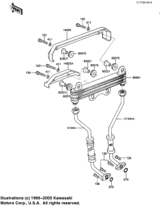 KZ1100 Масляный радиатор