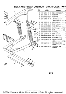 TX650A Rear arm cushion chain case