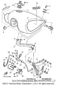 XV1000L Топливный бак