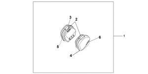 XL1000V (ABS) 35l pannier set chevalier silver metallic
