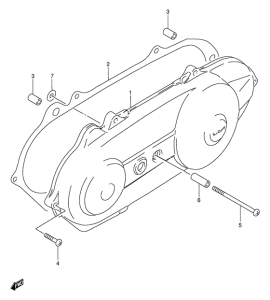 AE50 Crankcase lh cover