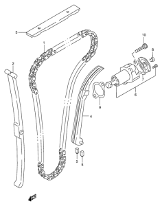 GSX-R400 Держатель направляющей