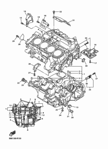 FJR1300A Картер двигателя