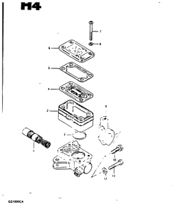 GS1000 Передний тормозной цилиндр