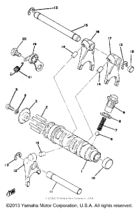 YZ125C Переключение скоростей