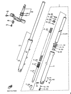 XV500 Передняя вилка