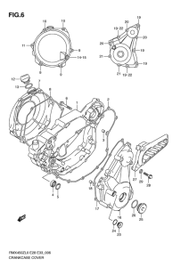 RMX450 Crankcase cover ass`y  (v