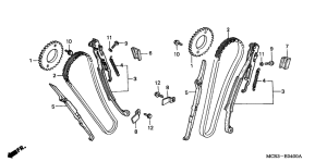 VT750DC Цепь грм / натяжное устройство