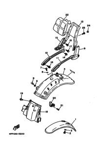 XV1100 Крыло переднее зеленое