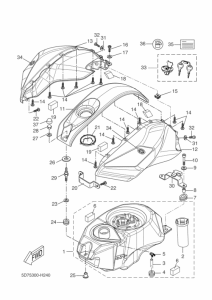 YZF-R125 Tank fuel