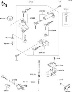 ER500 Замок зажигания