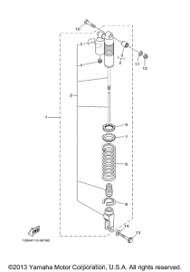 YZ85D Задняя подвеска