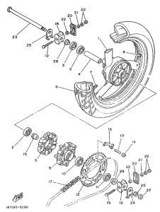 TZR250 Переднее колесо