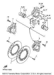 XV1100SKC Передний суппорт