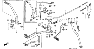XR200R Pedal / kick starter arm