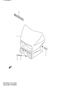DR-Z250 Headlamp cover  front fender