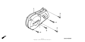 XR80R Крышка картера левая