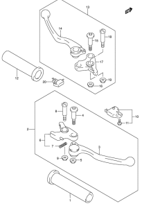 VL1500 Рулевой рычаг