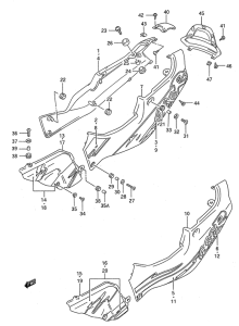 GSX-R750 Обтекатель рамы